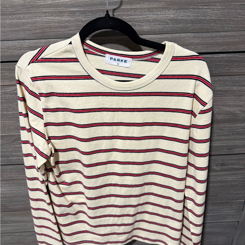 Parke Long Sleeve Striped Tee × 1
Firecracker Stripe / M